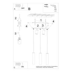 Sollux Závěsné svítidlo RING 3 černé 5xGU10 40W Sollux Lighting