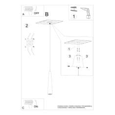 Sollux Závěsné svítidlo SULA 1 přírodní dřevo 1xGU10 40W Sollux Lighting