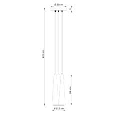 Sollux Závěsné svítidlo SULA 3P přírodní dřevo 3xGU10 40W Sollux Lighting