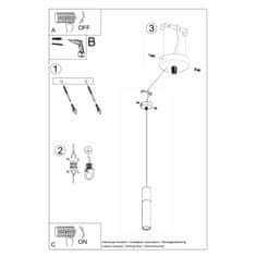 Sollux Závěsné svítidlo PABLO černé 1xGU10 40W Sollux Lighting