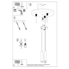 Sollux Závěsné svítidlo LINO 3P 3xGU10 40W Sollux Lighting