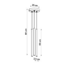 Sollux Závěsná lampa PASTELO 3P bílá 3xG9 12W Sollux Lighting