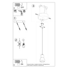 Sollux Závěsné svítidlo QUBIC černé 1xE27 60W Sollux Lighting