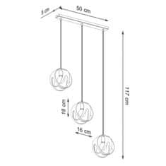 Sollux Závěsné svítidlo TULOS 3L bílé 3xE27 60W Sollux Lighting