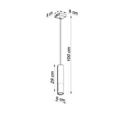 Sollux Závěsné svítidlo LOOPEZ 1 černá/měď 1xGU10 40W Sollux Lighting