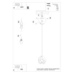 Sollux Závěsné svítidlo TULOS 1 bílé 1xE27 60W Sollux Lighting