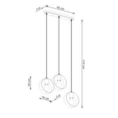 Sollux Závěsné svítidlo TITRAN 3 bílé 3xE27 60W Sollux Lighting