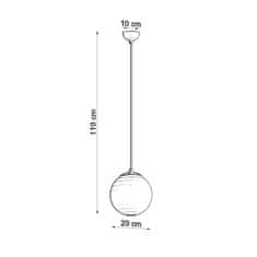 Sollux Závěsné svítidlo UGO 20 zlaté 1xE27 60W Sollux Lighting