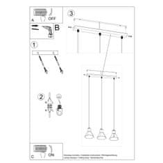 Sollux Závěsné svítidlo TALEJA 3 bílé [ES111]. 3xES111 Nie dotyczyW Sollux Lighting