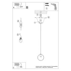 Sollux Závěsné svítidlo TITRAN 1 bílé 1xE27 60W Sollux Lighting