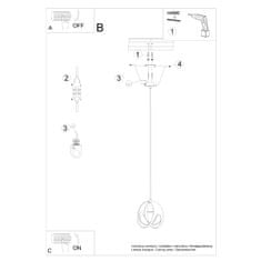 Sollux Závěsné svítidlo TULOS 1 černé 1xE27 60W Sollux Lighting