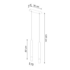 Sollux Závěsné svítidlo WEZYR 2 bílé 2xG9 12W Sollux Lighting