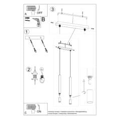 Sollux Závěsné svítidlo WEZYR 2 bílé 2xG9 12W Sollux Lighting