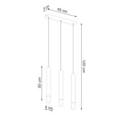 Sollux Závěsné svítidlo WEZYR 3 černé 3xG9 12W Sollux Lighting