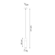 Sollux Závěsné svítidlo ZANE 1 šedé 1xGU10 40W Sollux Lighting