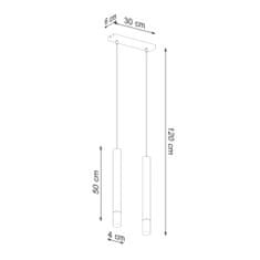 Sollux Závěsné svítidlo WEZYR 2 černé 2xG9 12W Sollux Lighting