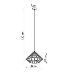 Sollux Závěsné svítidlo UMBERTO bílé 1xE27 60W Sollux Lighting