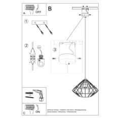 Sollux Závěsné svítidlo UMBERTO bílé 1xE27 60W Sollux Lighting