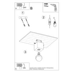 Sollux Stropní svítidlo ARIZ přírodní dřevo 1xE27 60W Sollux Lighting