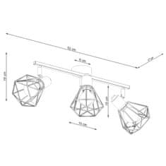 Sollux Stropní svítidlo ARTEMIS 3 bílé 3xE14 40W Sollux Lighting