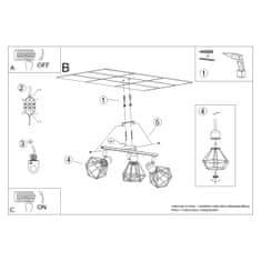 Sollux Stropní svítidlo ARTEMIS 3 bílé 3xE14 40W Sollux Lighting