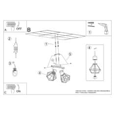 Sollux Stropní svítidlo ARTEMIS 2 bílé 2xE14 40W Sollux Lighting