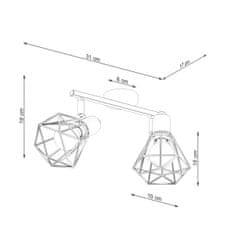 Sollux Stropní svítidlo ARTEMIS 2 černé 2xE14 40W Sollux Lighting