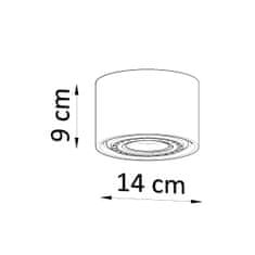 Sollux Stropní svítidlo BASIC 1 beton 1xGU10 40W Sollux Lighting