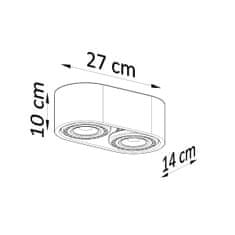 Sollux Stropní svítidlo BASIC 2 přírodní dřevo 2xGU10 40W Sollux Lighting