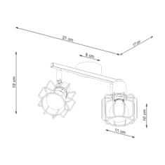 Sollux Stropní svítidlo BELUCI 2 černé 2xE14 40W Sollux Lighting