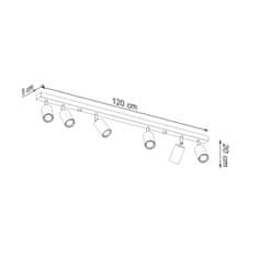 Sollux Stropní svítidlo BERG 6 přírodní dřevo 6xGU10 40W Sollux Lighting