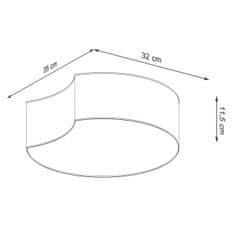 Sollux Stropní svítidlo CIRCLE 1 bílé 2xE27 60W Sollux Lighting