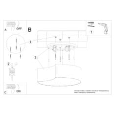 Sollux Stropní svítidlo CIRCLE 1 bílé 2xE27 60W Sollux Lighting