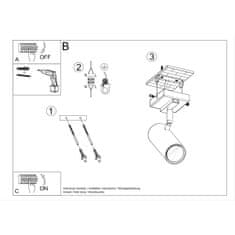 Sollux Stropní svítidlo DIREZIONE 1 bílé 1xGU10 40W Sollux Lighting