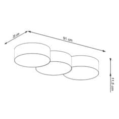 Sollux Stropní svítidlo CIRCLE 3A bílé 6xE27 60W Sollux Lighting