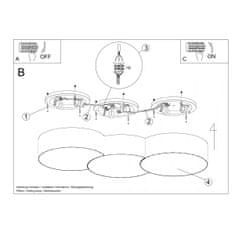 Sollux Stropní svítidlo CIRCLE 3A bílé 6xE27 60W Sollux Lighting