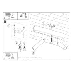 Sollux Stropní svítidlo EYETECH 2 černé 2xG9 12W Sollux Lighting