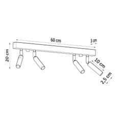 Sollux Stropní svítidlo EYETECH 4 černé 4xG9 12W Sollux Lighting