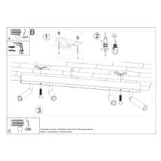 Sollux Stropní svítidlo EYETECH 4 černé 4xG9 12W Sollux Lighting