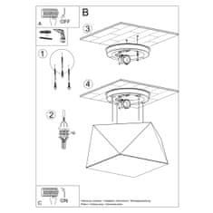 Sollux Stropní svítidlo HEXA 25 bílé 1xE27 60W Sollux Lighting