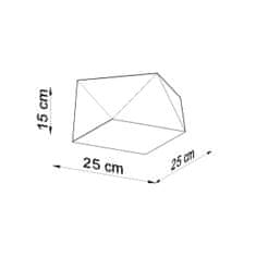 Sollux Stropní svítidlo HEXA 25 stříbrné 1xE27 60W Sollux Lighting