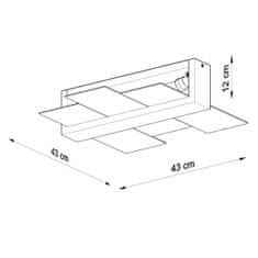 Sollux Stropní svítidlo FENIKS 2 bílé 2xE27 60W Sollux Lighting