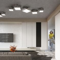 Sollux Stropní svítidlo HEXA 35 stříbrné 2xE27 60W Sollux Lighting