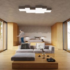 Sollux Stropní svítidlo HORUS 45 šedé 3xE27 60W Sollux Lighting