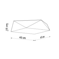 Sollux Stropní svítidlo HEXA 45 černé 3xE27 60W Sollux Lighting