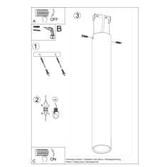 Sollux Stropní svítidlo LAGOS 40 bílé 1xGU10 40W Sollux Lighting