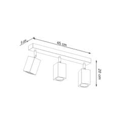 Sollux Stropní svítidlo KEKE 3 dub 3xGU10 40W Sollux Lighting