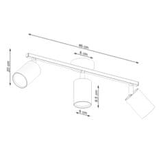 Sollux Stropní svítidlo LEMMI 3 černé 3xGU10 40W Sollux Lighting