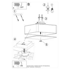 Sollux Stropní svítidlo LOKKO 45 bílé 5xE27 60W Sollux Lighting