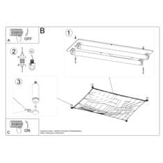 Sollux Stropní svítidlo LUNA 1 bílé 2xG13 8,5W Sollux Lighting